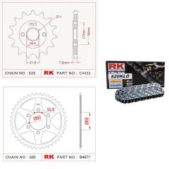 Honda Cb 250 R Zincir Dişli Set Rk Japon